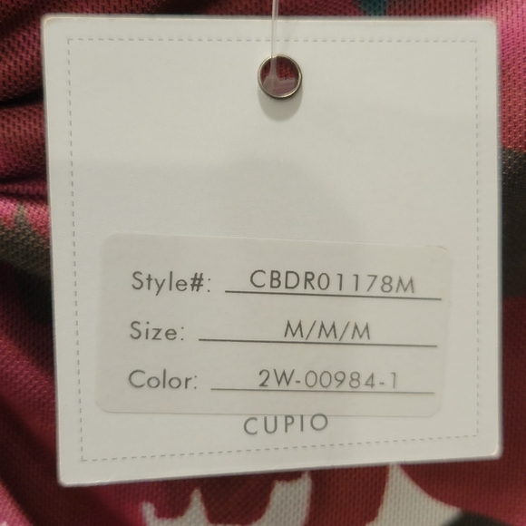 Cupio Blush Floral Dress Lined Women's Size Medium Stretch Long Sleeve - Picture 7 of 12